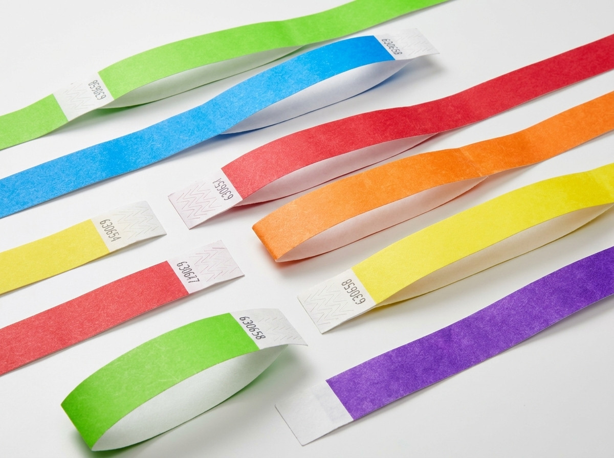 Vista previa de una prueba de impresion de pulsera personalizada con logo, texto y numeracion secuencial